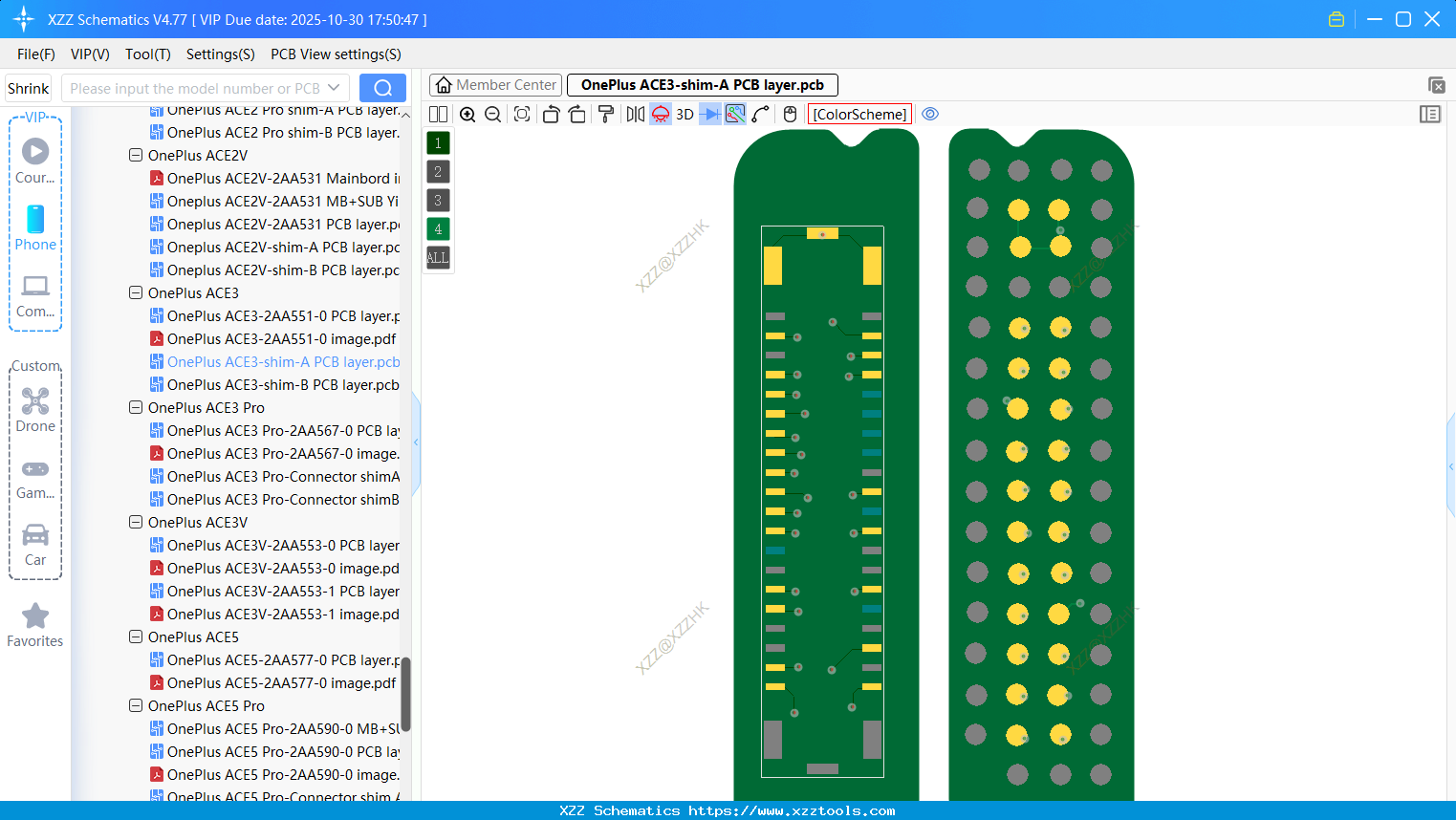OnePlus ACE3-shim-A PCB Layer